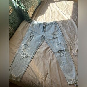 Kan Can distressed skinny jeans